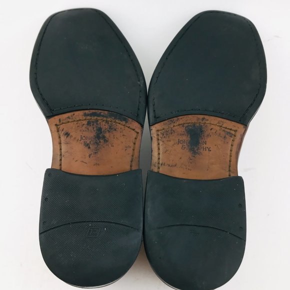 Johnston & Murphy Made In Italy Beautiful Brown Leather Men's Shoe Size 9.5M - Picture 9 of 11